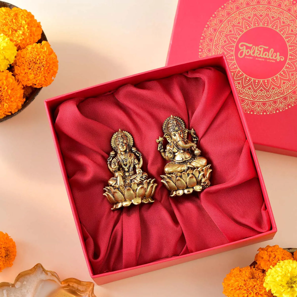 Laxmi Ganesh Brass Murti