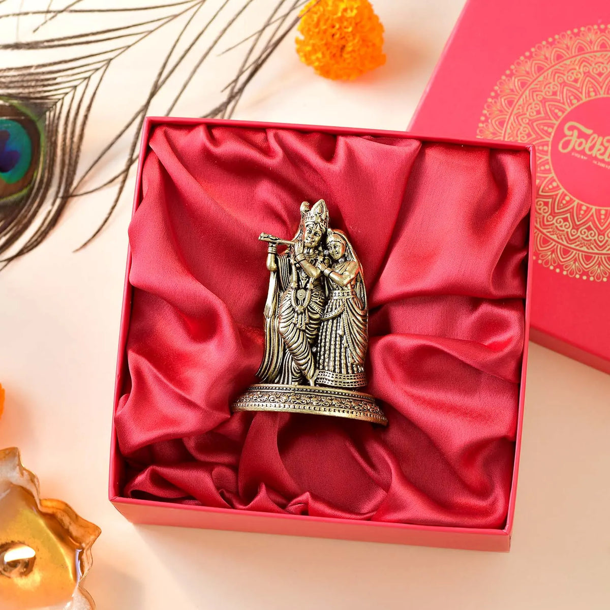Radha Krishna Brass Murti