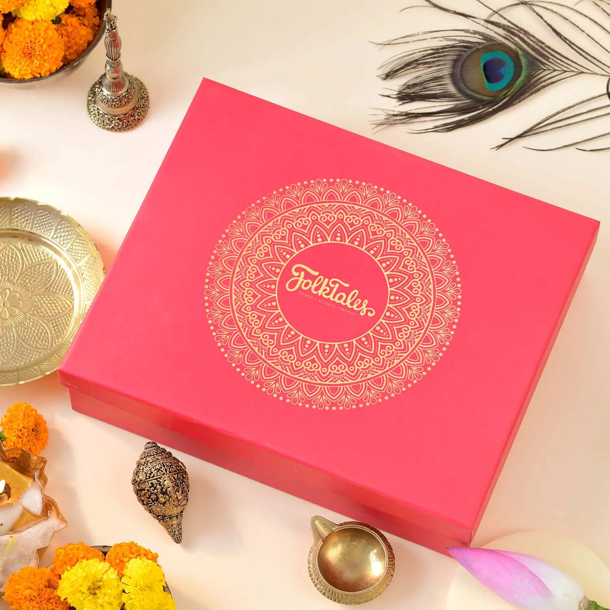 The Diya Plate Ghanti & Shankh Set
