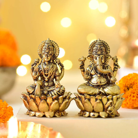 Laxmi Ganesh Brass Murti