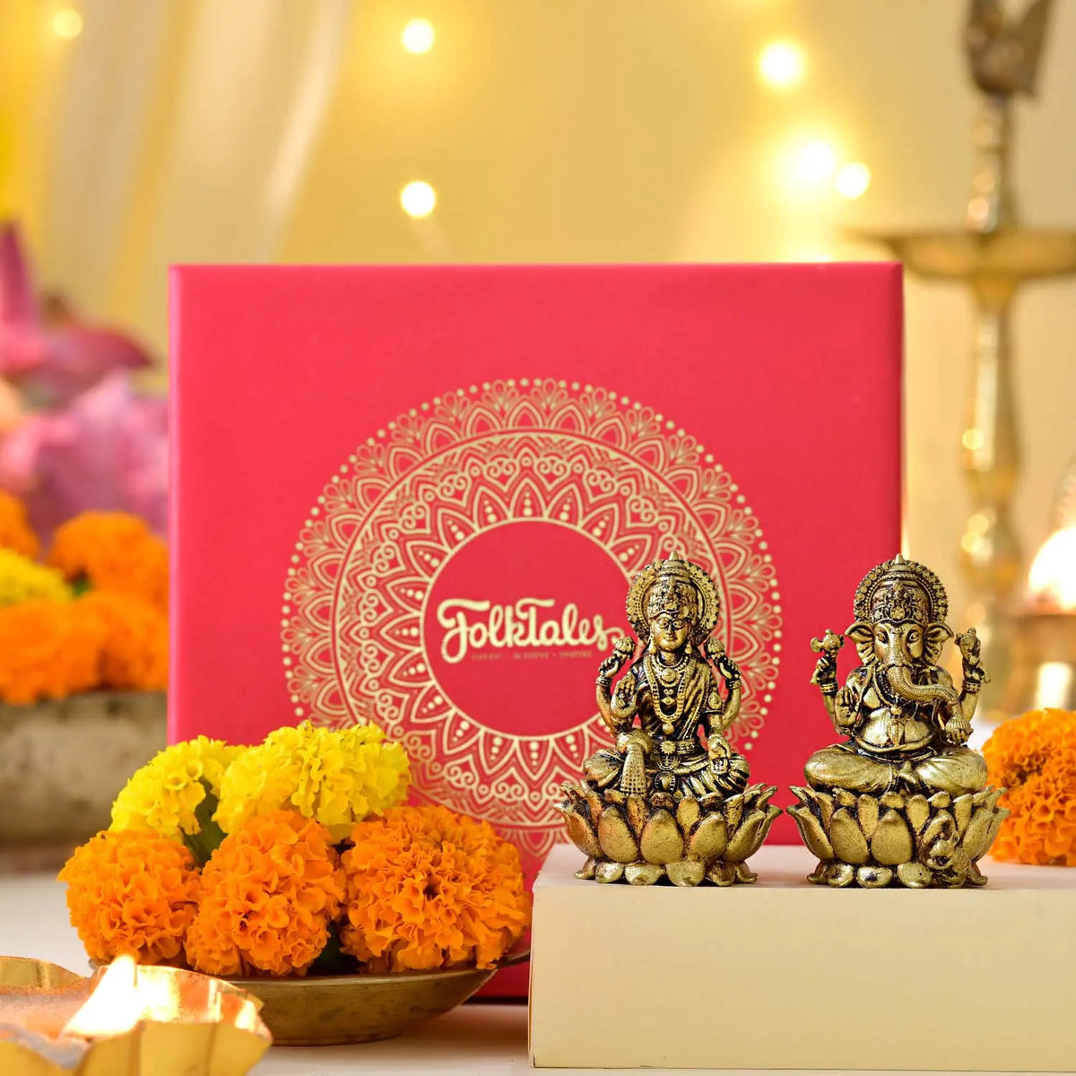 Laxmi Ganesh Brass Murti