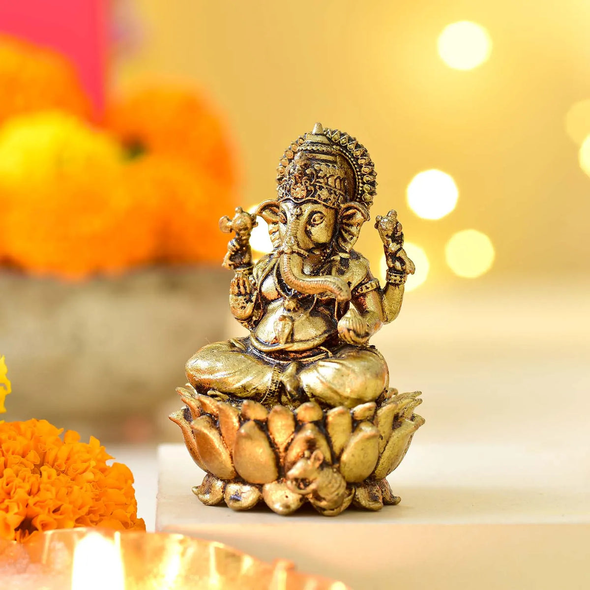 Laxmi Ganesh Brass Murti