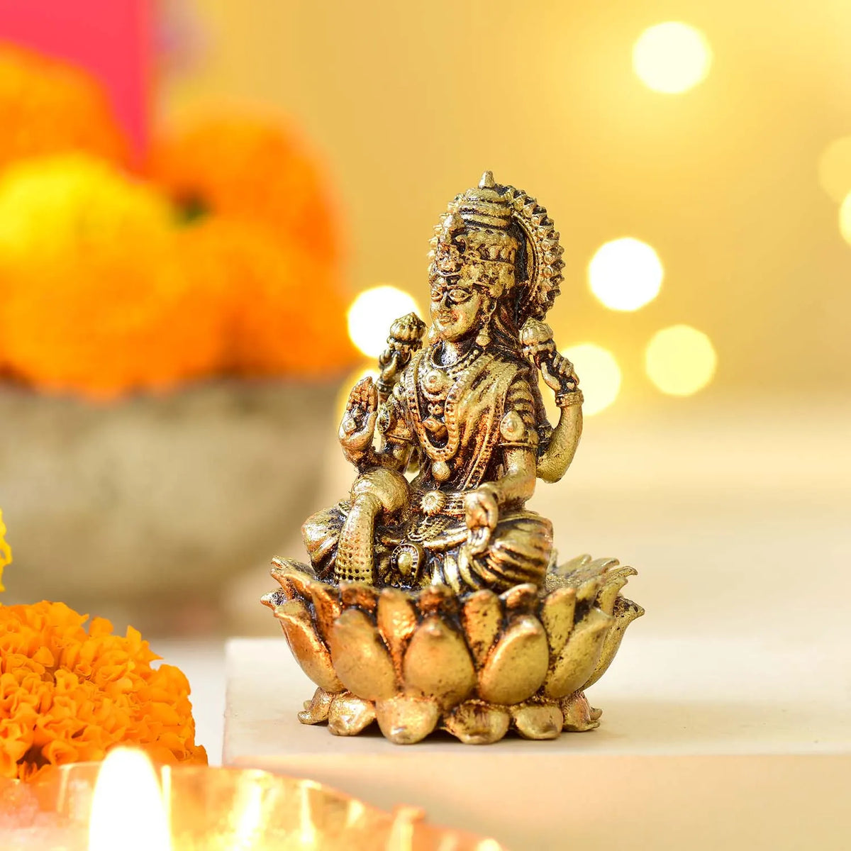 Laxmi Ganesh Brass Murti