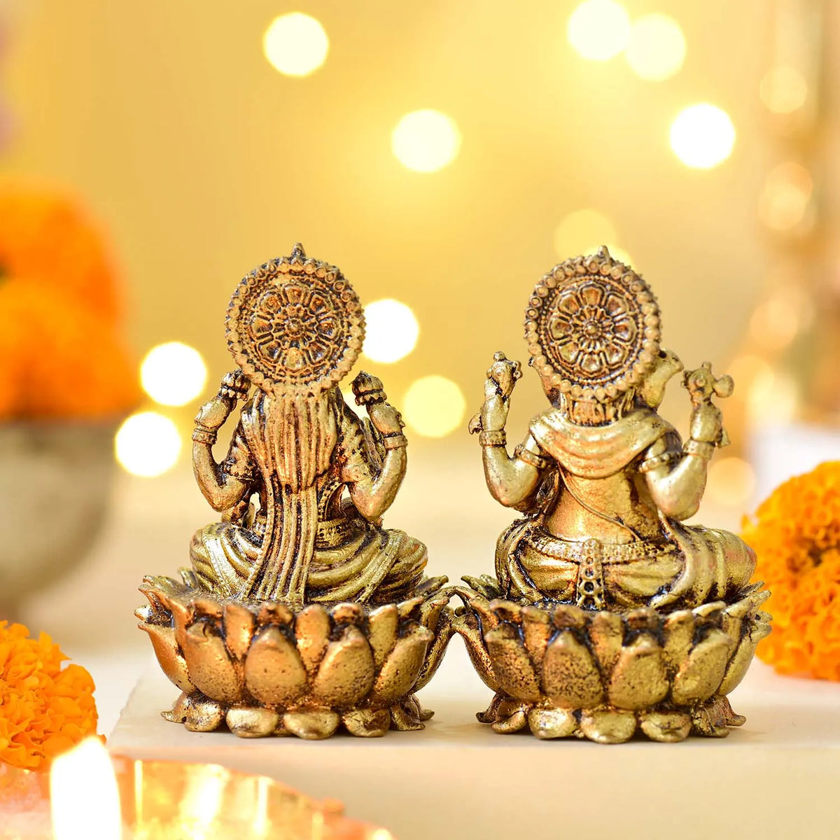 Laxmi Ganesh Brass Murti