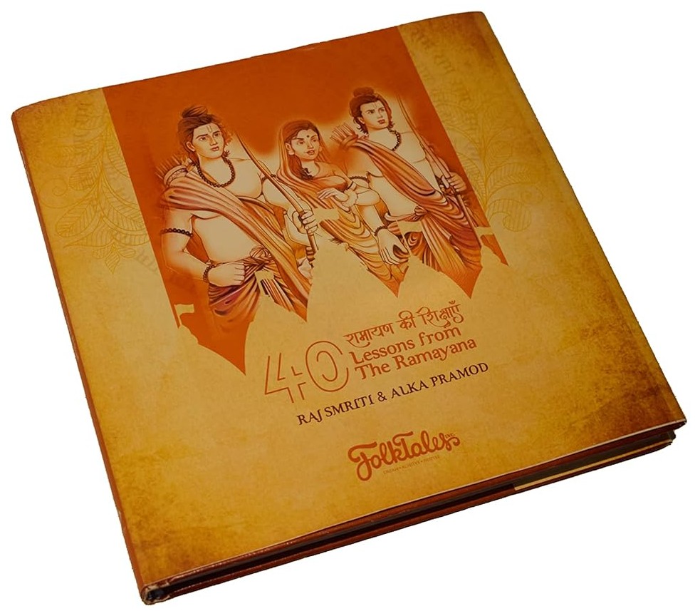 Top-down flat cover of 40 Lessons from Ramayana